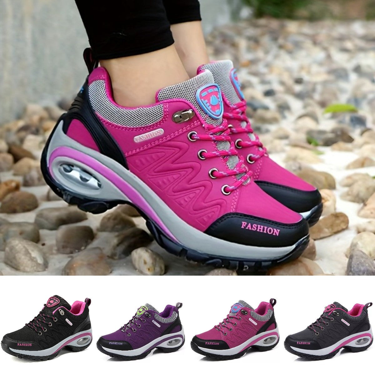 💟【50% POPUST】🔥【35-42】Novi ženski čevlji z zračno blazino, čevlji z dvigalom, čevlji za prosti čas v letu 2025