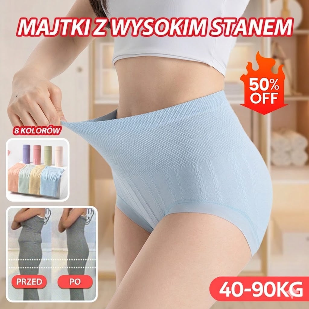 🔥【8 piezas】🔥 Último día - 50% de descuento - Braguitas antibacterianas de talle alto que adelgazan el abdomen