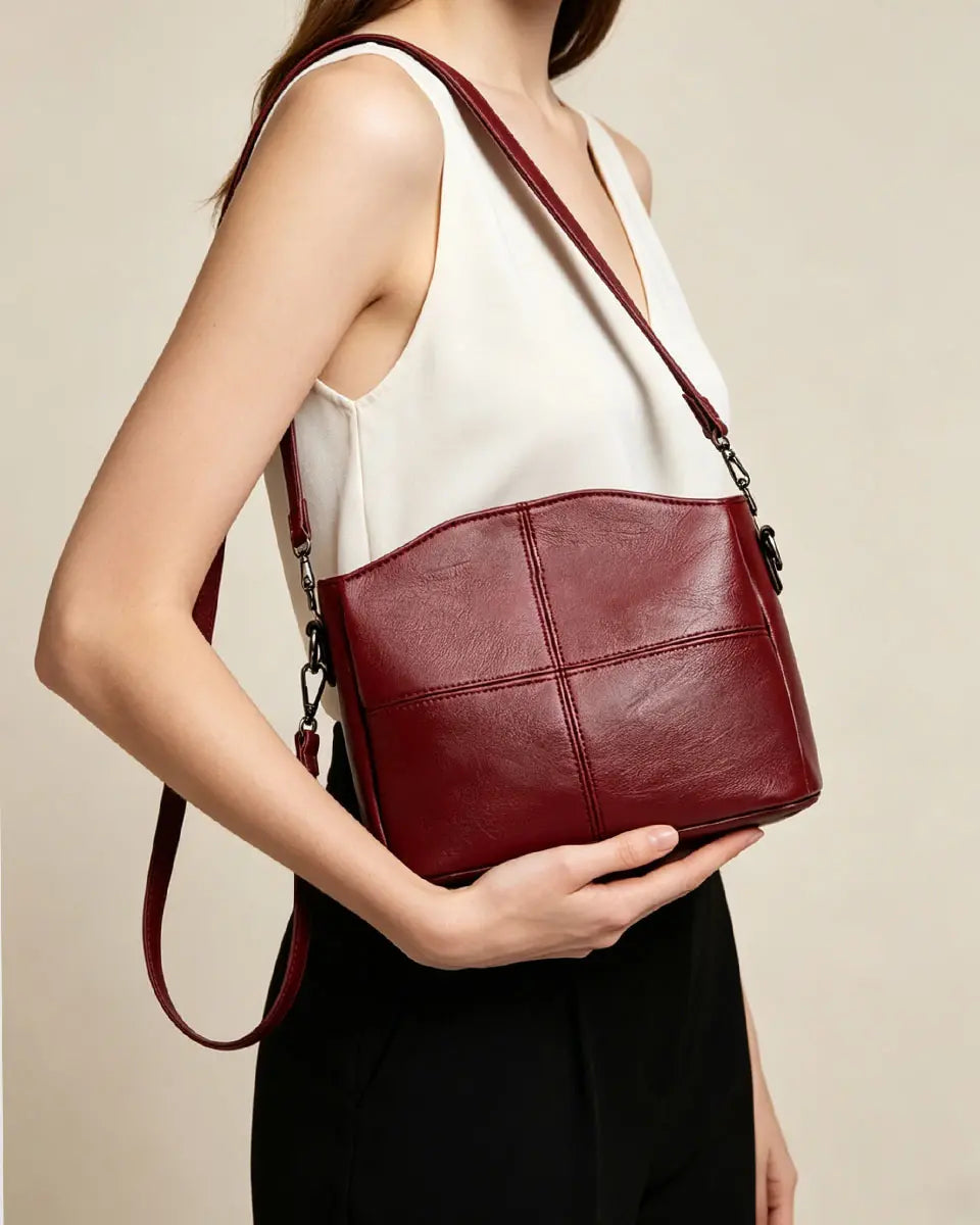 🔥👜👜 Nowa torba na ramię ze skóry naturalnej, ręcznie robiona w stylu retro, nowoczesna i uniwersalna.