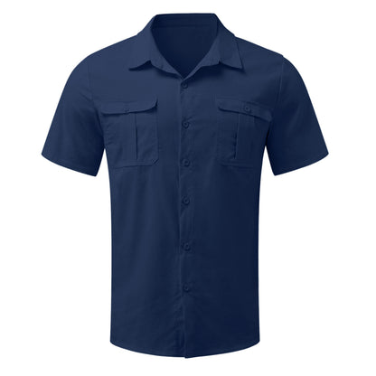 【M-5XL】мъжки ризи с къс ръкав, ежедневни празнични ризи. Леки и дишащи