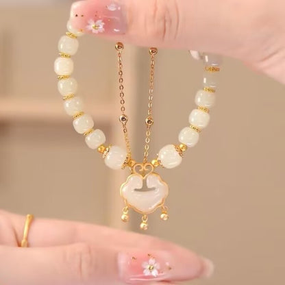 ✨【Kup jeden, a drugi dostaniesz gratis】Nowa bransoletka z jadeitu Hetian ze złota 14k