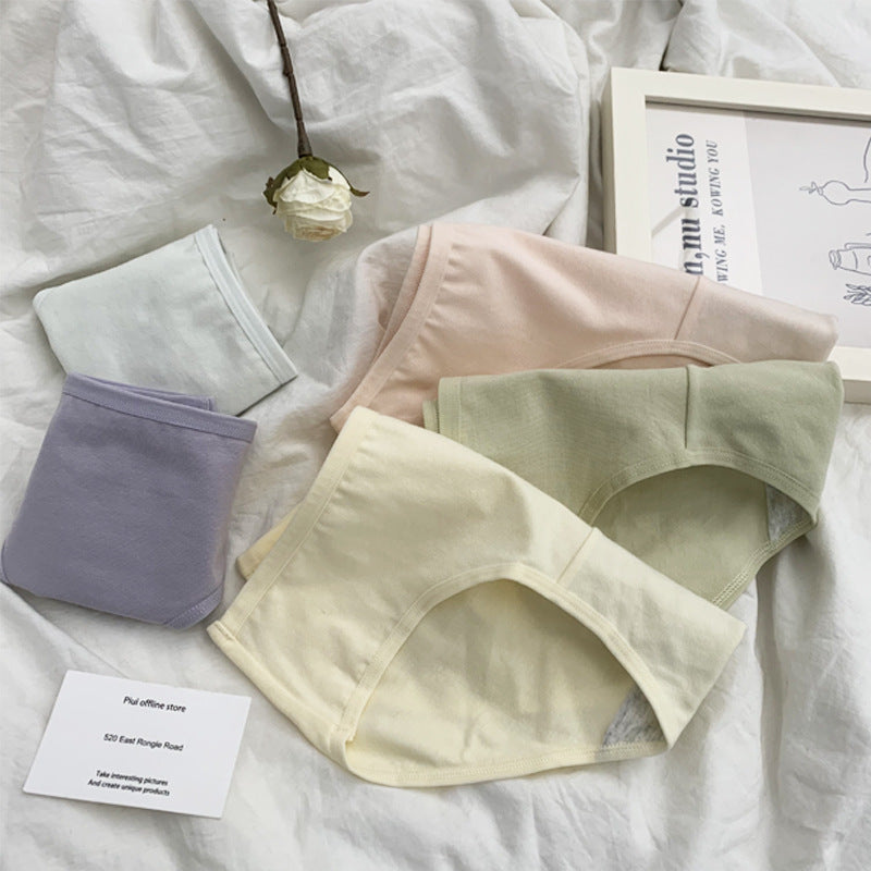 💖💖 Sleva 50 % - [Sada 6 kusů] Jednobarevné, jednoduché, prodyšné a pohodlné dámské spodní prádlo[35-80KG]