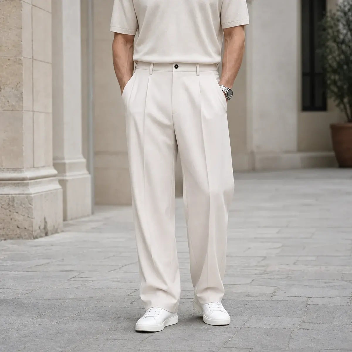 👖 50% zniżki! 🔥 Męskie spodnie letnie o luźnym kroju (4-120 kg), wykonane z jedwabiu lodowcowego, szybkoschnące, luźne, proste nogawki.