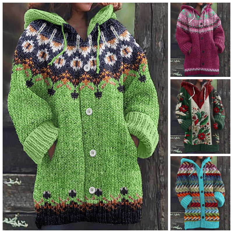 🩰🎀Novi dolazak za jesen/zimu 2025. - Mekani i udobni vintage džemper s debelim gumbima