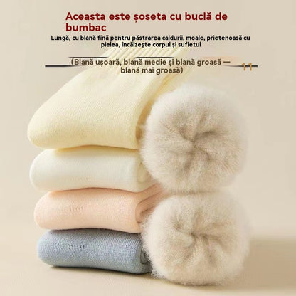 🔥【Reducere de 50%】🧦Șosete groase și călduroase din lână pentru iarnă, super groase și călduroase, elastice, mărimea 35-42