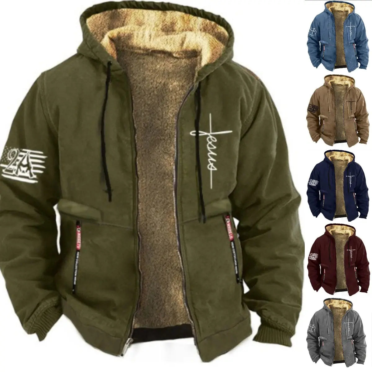 🔥🧥🔥【S-3XL】 Modna, jesienna i zimowa, pogrubiona, aksamitna kurtka męska na co dzień