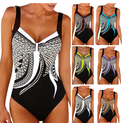 【S-3XL】Nove enodelne kopalke z vintage vzorcem 2026 Nove enodelne kopalke z vintage tiskom