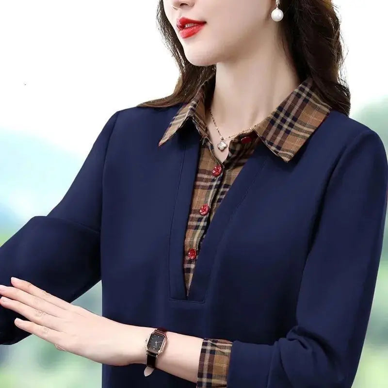 🔥【49% popust】🍂🍁Nova jesenska modna dvodelna srajca s karo šivi