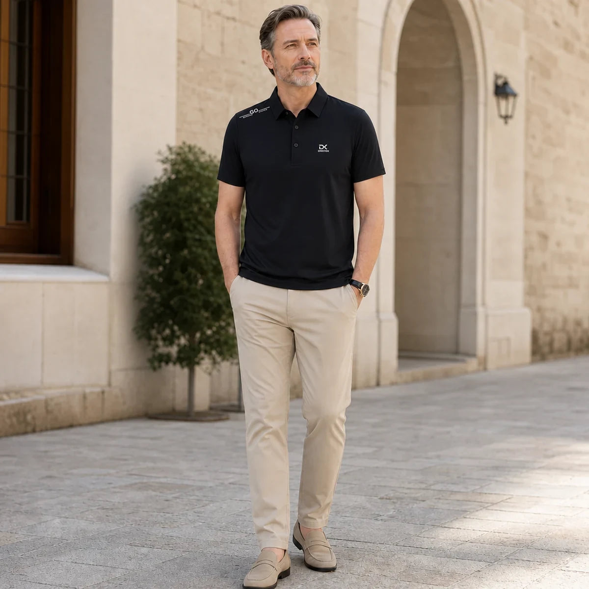 👔【M-4XL】2026 Koszulka polo męska z krótkim rękawem Ice Silk Thin, prosta i uniwersalna, elastyczna i niegniotąca się