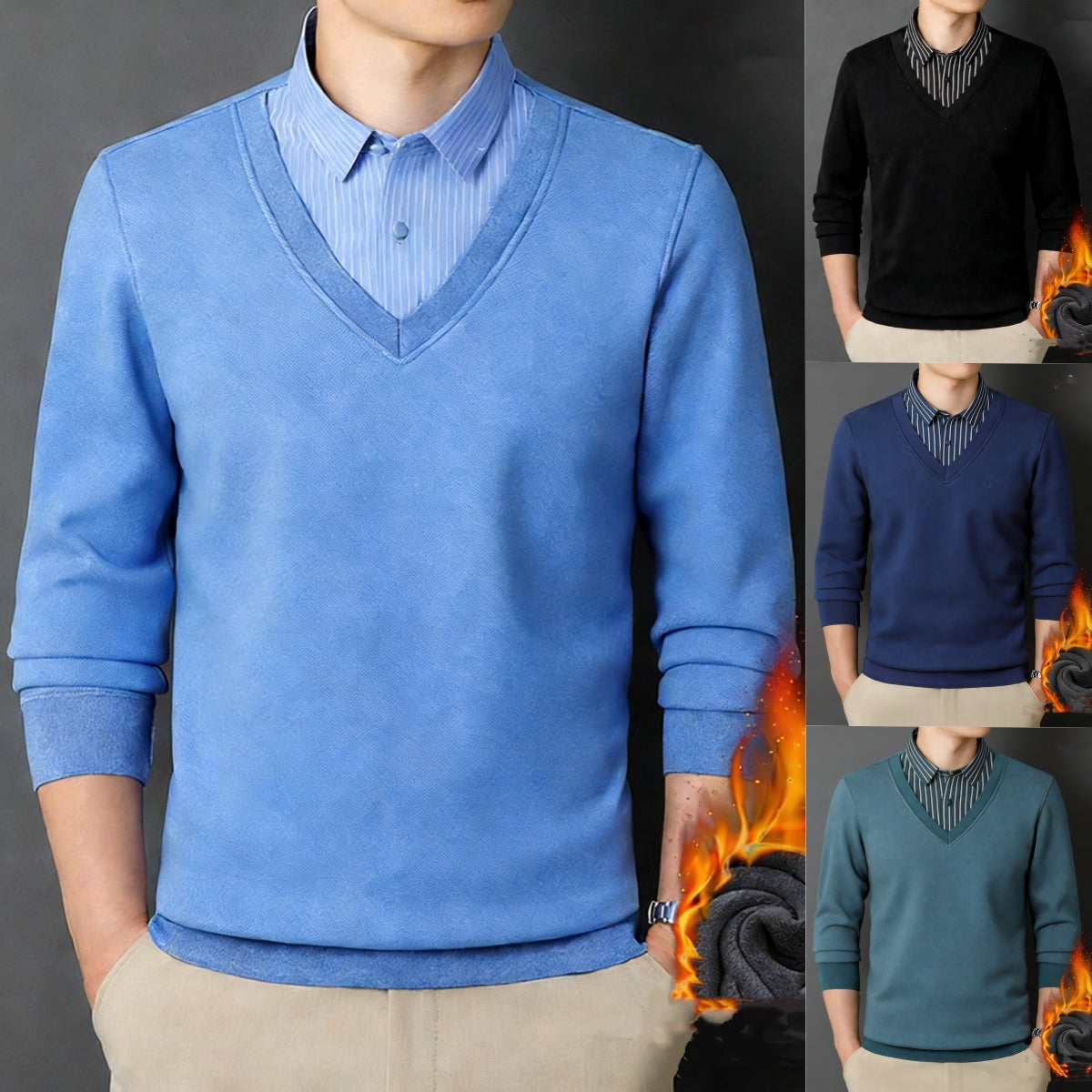 🔥【L-4XL】Nova moška zimska izolirana majica, udobna in vsestranska