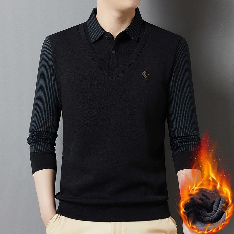 👔Rasprodaja za kraj godine-50% popusta🔥【M-4XL】Muški vrhunski dvodijelni termo top od kašmira