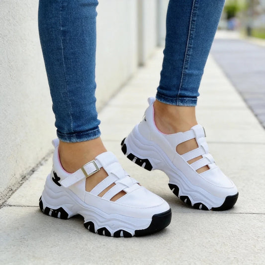 💥Oferta ograniczona czasowo💥【Rozmiary 35-43】Nowe, codzienne sandały sportowe, klamra, gruba podeszwa, okrągły nosek, klasyczne buty damskie