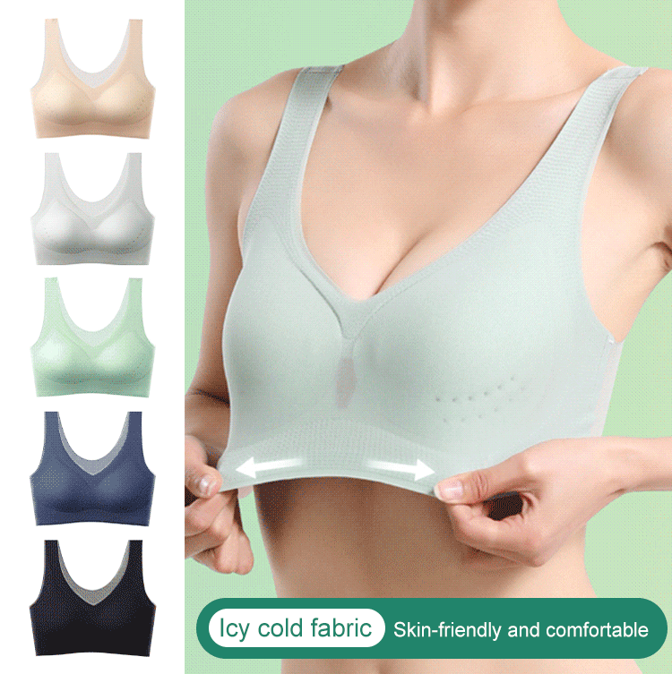 【5 kosov】[M-5XL] Brezšivni ultratanek nedrček Ice Silk