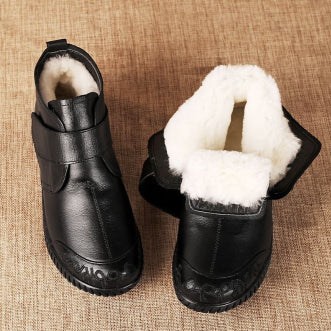 🎉Razprodaja se kmalu konča! 🎉【Velikosti 35-40】Novi športni nedrseči usnjeni škornji za prosti čas, nedrseč raven podplat z zapiranjem na ježka, udobni in lahki.