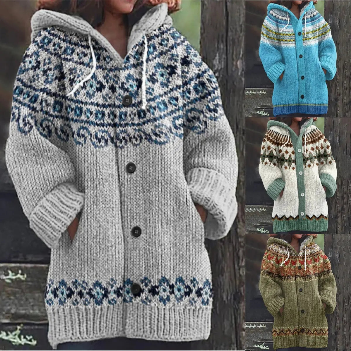 🔥 Ostatni dzień – 50% zniżki 🔥【S–5XL】✨ Nowy kolorowy sweter z kapturem na jesień i zimę