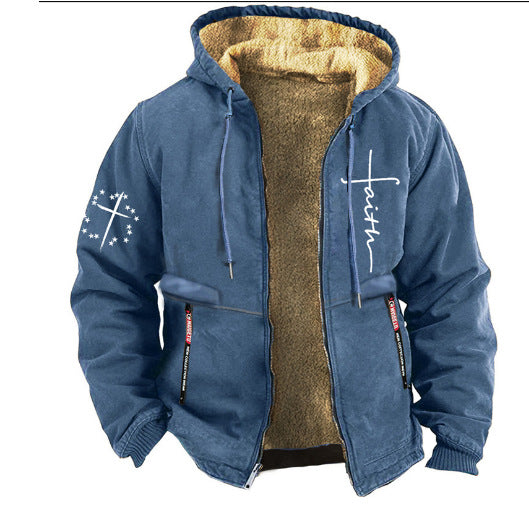 🔥🧥🔥【S-3XL】 Modna, jesienna i zimowa, pogrubiona, aksamitna kurtka męska na co dzień