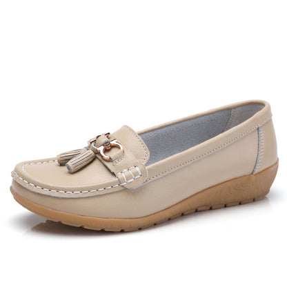 🔥【35-44】Nowe, oddychające i wygodne damskie skórzane buty z miękką podeszwą