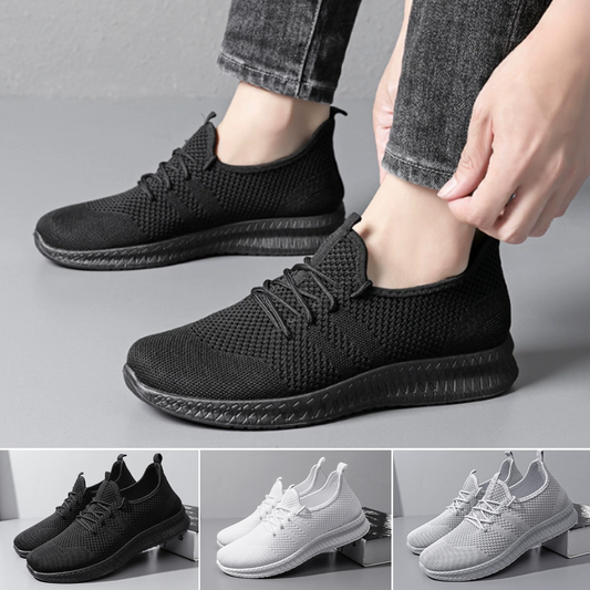 ❄️👟【50% отстъпка✅】【Размери 39-44】Мъжки дишащи мрежести маратонки, без запушване на краката, подходящи за бягане и свободно време