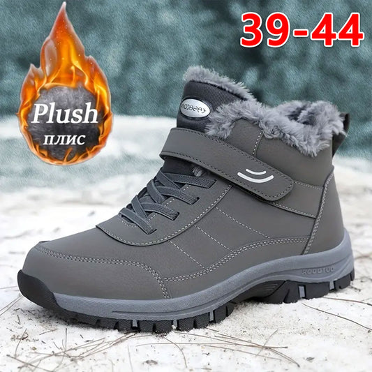 【39-44】【Akcija】Jesenski in zimski žametni čevlji z okroglim vrhom in bombažem za moške