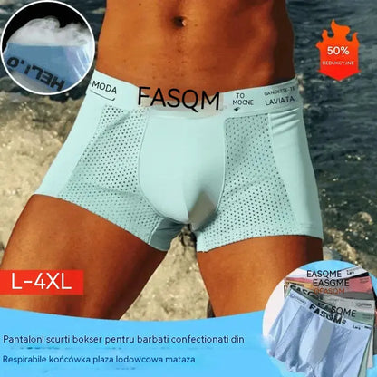 💥👍【Kup 3, otrzymaj 3 gratis】【L-4XL】Męskie bokserki z oddychającej siateczki Ice Silk