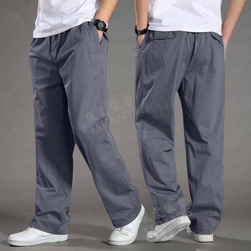 🔥👖【50% kedvezmény】【50-130KG】2025 Új Férfi Lezser Egyenes Nadrág Plus Méretben