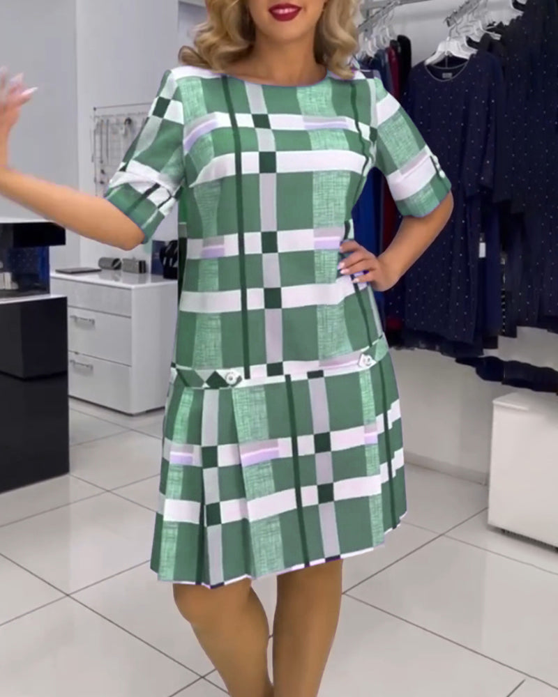 👗 【S-5XL】❤️2025 noua rochie multicolora eleganta in carouri