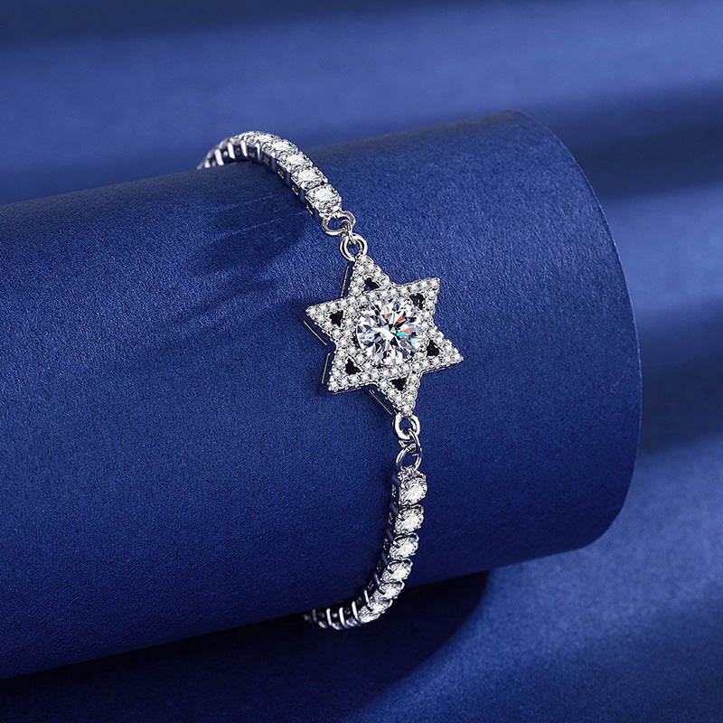 😀👉【Kupite 1, dobite 1 gratis】Nova in elegantna zapestnica iz srebra 925, vdelana z diamanti in okrasnimi kamni.