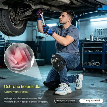 Fluorescencyjne ochraniacze kolan odpowiednie na każdą porę roku, bezpieczne i zapewniające swobodę ruchu.