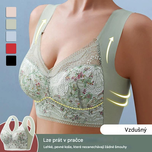 🔥🔥【3 kusy】💕🎁【40kg-100kg】Podprsenka z ledového hedvábí pro větší velikosti, prodyšná a nastavitelná