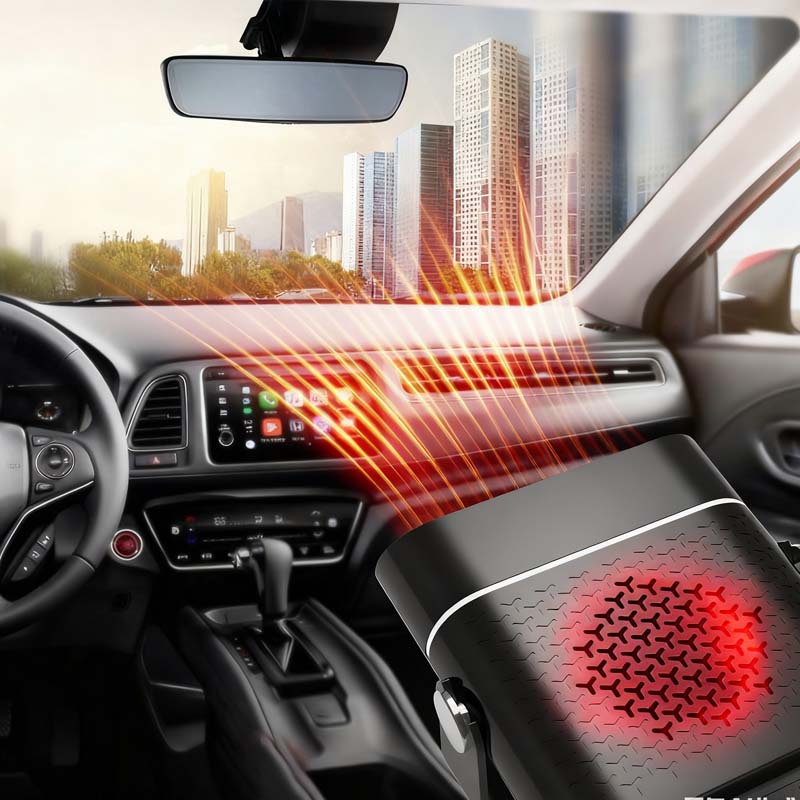 🚗🔥 Přenosný ohřívač a ventilátor do auta 2 v 1 – 360° rotace, rychlé rozmrazování, topení a chlazení, ultratichý a snadný pro všechna roční období!