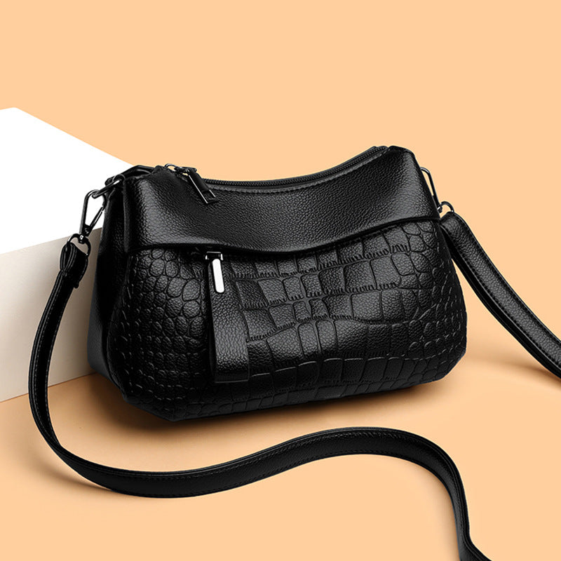 👜 【4 farby】Štýlová a jednoduchá viacpriehradková kabelka cez rameno/crossbody, všestranná mäkká taška.