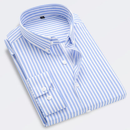 🔥👕【M-5XL】Męska biznesowa koszula w paski z długim rękawem 2025