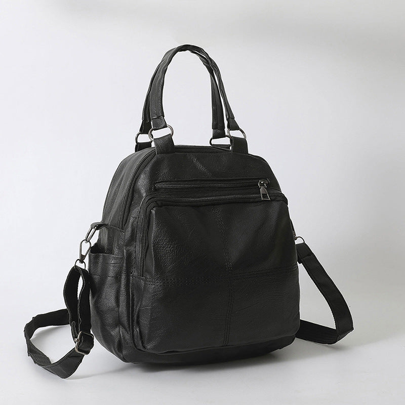 👜【50 % popust】Nahrbtnik iz mehkega usnja z veliko prostornino in zaščito pred krajo. Tristranska torba za čez ramo/čez telo.