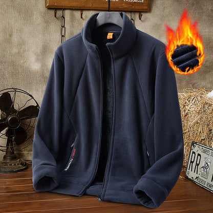 🔥 50% sleva 🔥【[M-5XL] Pánská silná fleecová bunda, dostupná ve velkých velikostech, teplá a pohodlná na podzim a zimu.