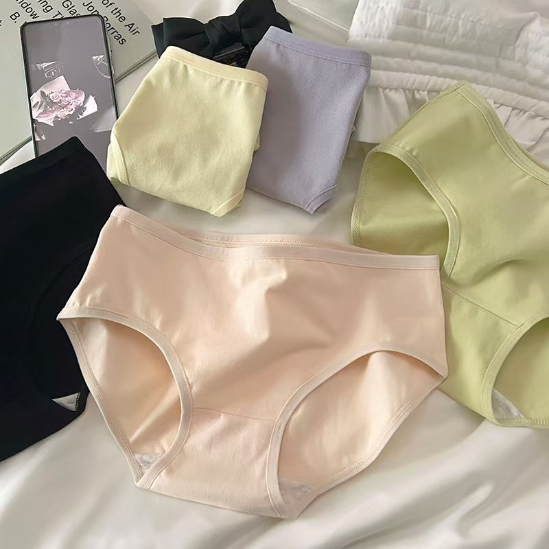 💖💖 Sleva 50 % - [Sada 6 kusů] Jednobarevné, jednoduché, prodyšné a pohodlné dámské spodní prádlo[35-80KG]