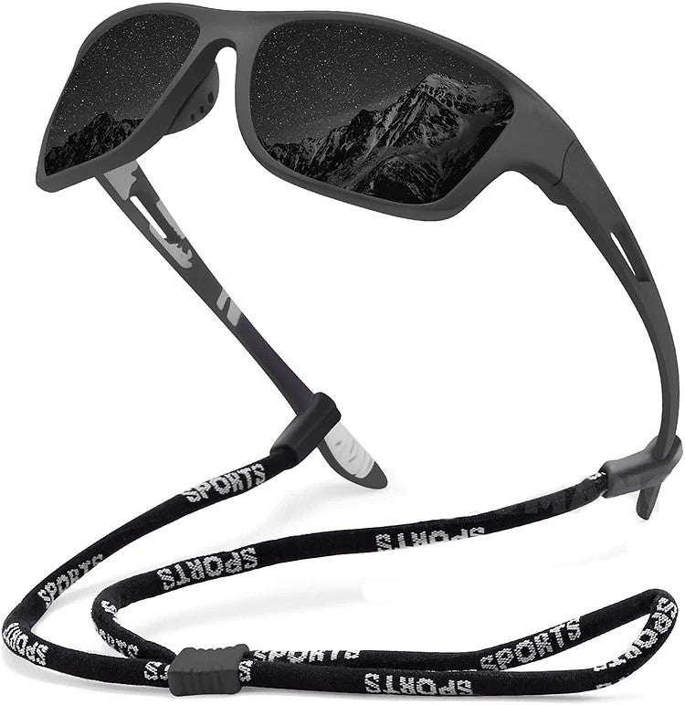🚵‍♂️ 50% taniej 😎 ⚡ Męskie sportowe okulary przeciwsłoneczne z polaryzacją i prawdziwymi soczewkami lustrzanymi; stylowe i pyłoszczelne – idealne do jazdy na rowerze.