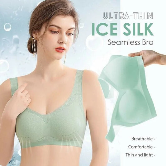 【5 kosov】[M-5XL] Brezšivni ultratanek nedrček Ice Silk