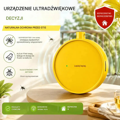 🔥【2 sztuka】🐦 Przenośny ultradźwiękowy odstraszacz ptaków | Automatyczny odstraszacz gołębi, idealny na balkony, do ogrodów i przestrzeni zewnętrznych