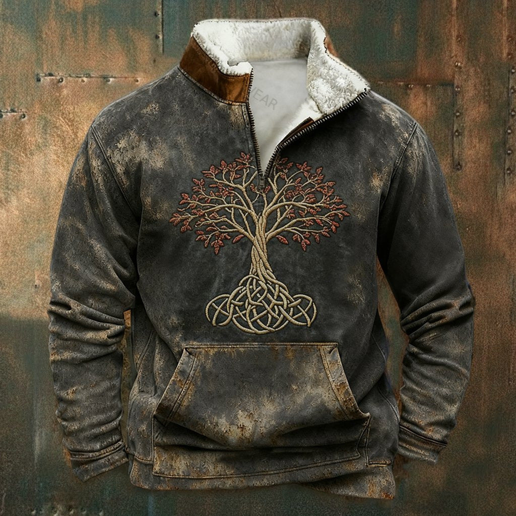 🔥 【S-5XL】Nová stylová podzimní/zimní mikina, teplá fleecová podšívka, měkký kožešinový límec, módní potisk.