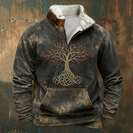 🔥 【S-5XL】Nová stylová podzimní/zimní mikina, teplá fleecová podšívka, měkký kožešinový límec, módní potisk.