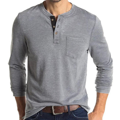 🤩【M-3XL】Pánské tričko s dlouhým rukávem z bavlny a lnu