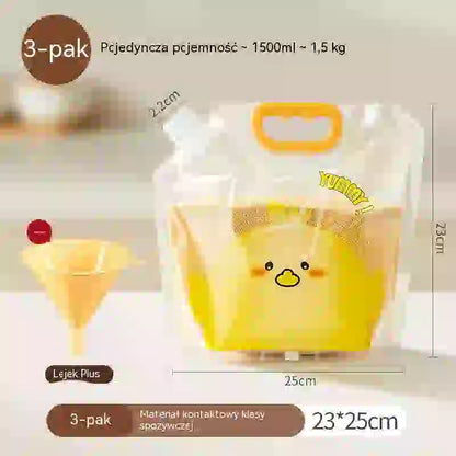 👍 Oferta za pół ceny! Zestaw 6 sztuk (lejek w komplecie) 🥰 Wielofunkcyjne woreczki do przechowywania żywności – chronią przed owadami i wilgocią.