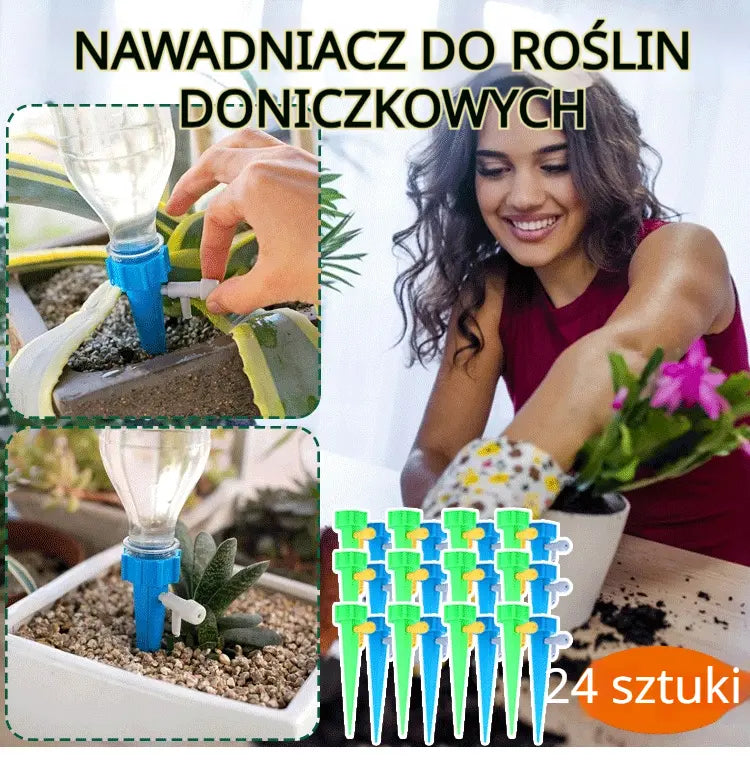 🌺【24 sztuk】🌹🍂Automatyczny system nawadniania kroplowego, idealny do sadzenia kwiatów, idealny do ogrodów i roślin w doniczkach