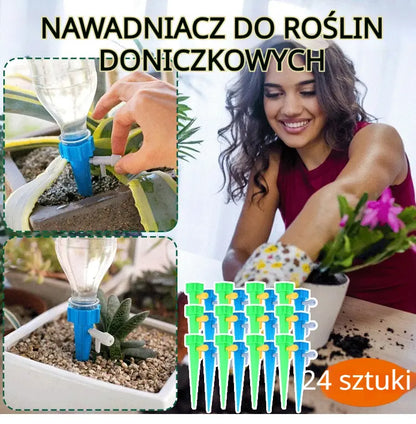 🌺【24 sztuk】🌹🍂Automatyczny system nawadniania kroplowego, idealny do sadzenia kwiatów, idealny do ogrodów i roślin w doniczkach