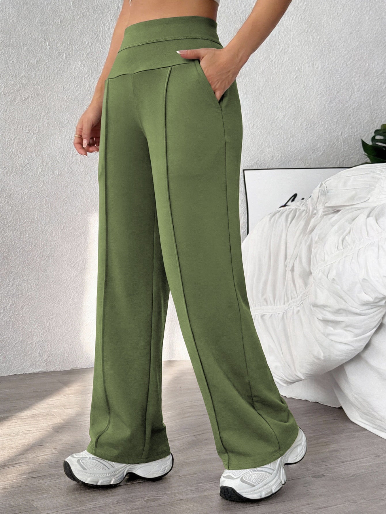 💕💕【S-XL】Нови дамски спортни панталони с прав крачол, свободна кройка, бързосъхнещи, подходящи за ежедневни упражнения и йога.
