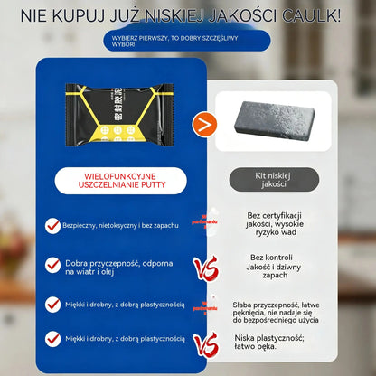 🔧 Biała wodoodporna szpachlówka uszczelniająca – naprawia otwory, ściany i rury klimatyzatorów 💧🏠