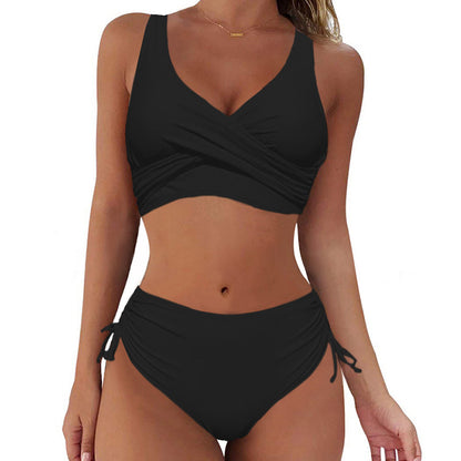 👙🌴【S-3XL】Nowy damski, prosty, jednokolorowy, szybkoschnący, wygodny i przewiewny strój kąpielowy bikini na lato 2026
