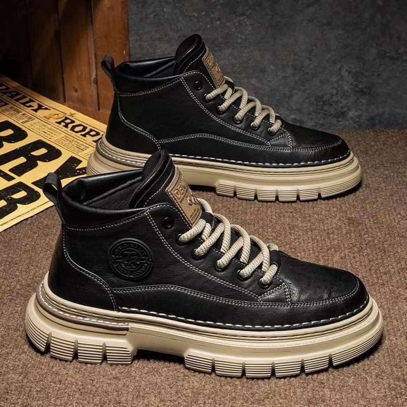 【50% kedvezmény】【39-44】2025 Őszi és téli férfi retró magas szárú cipő, brit retró stílusban