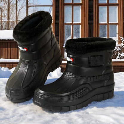 ♥️♥️【40-45】【Nowy produkt】Wyściełane polarem, ciepłe, wodoodporne buty męskie do użytku na zewnątrz, wytrzymałe, buty wodne i śniegowce za kostkę lub za kostkę.