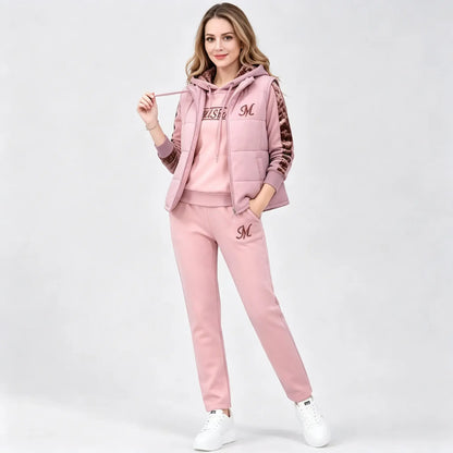 【Majica + Prsluk + Hlače】Elegantni topli set od 3 dijela za jesen i zimu